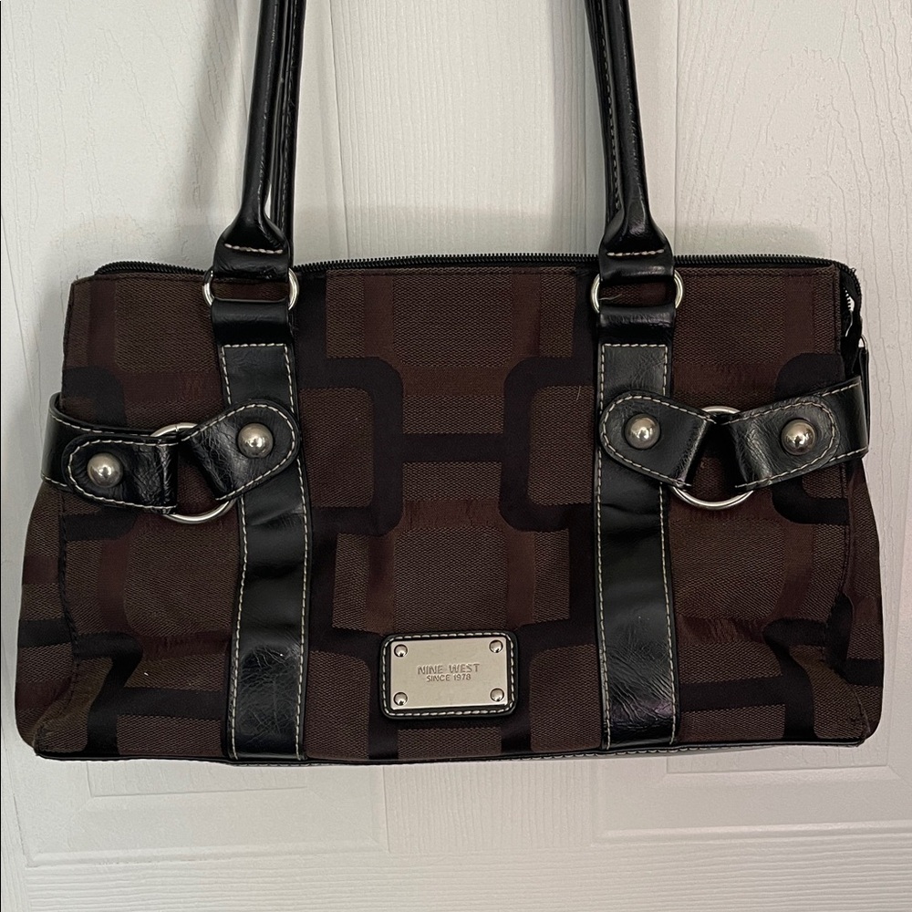 Nine West Brown and Black Shoulder Bag